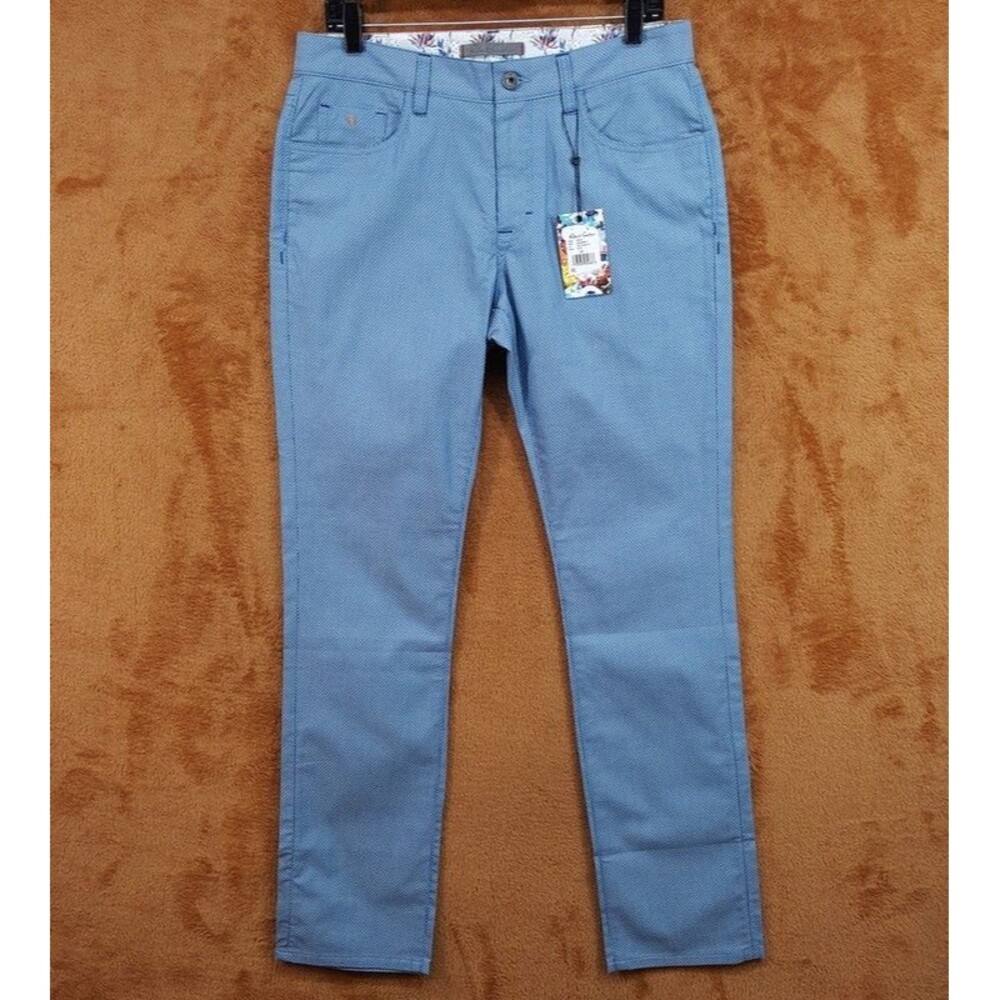 ROBERT GRAHAM Pants Mens Size 30 Blue Geo Perfect Fit Straight Leg PROST $198